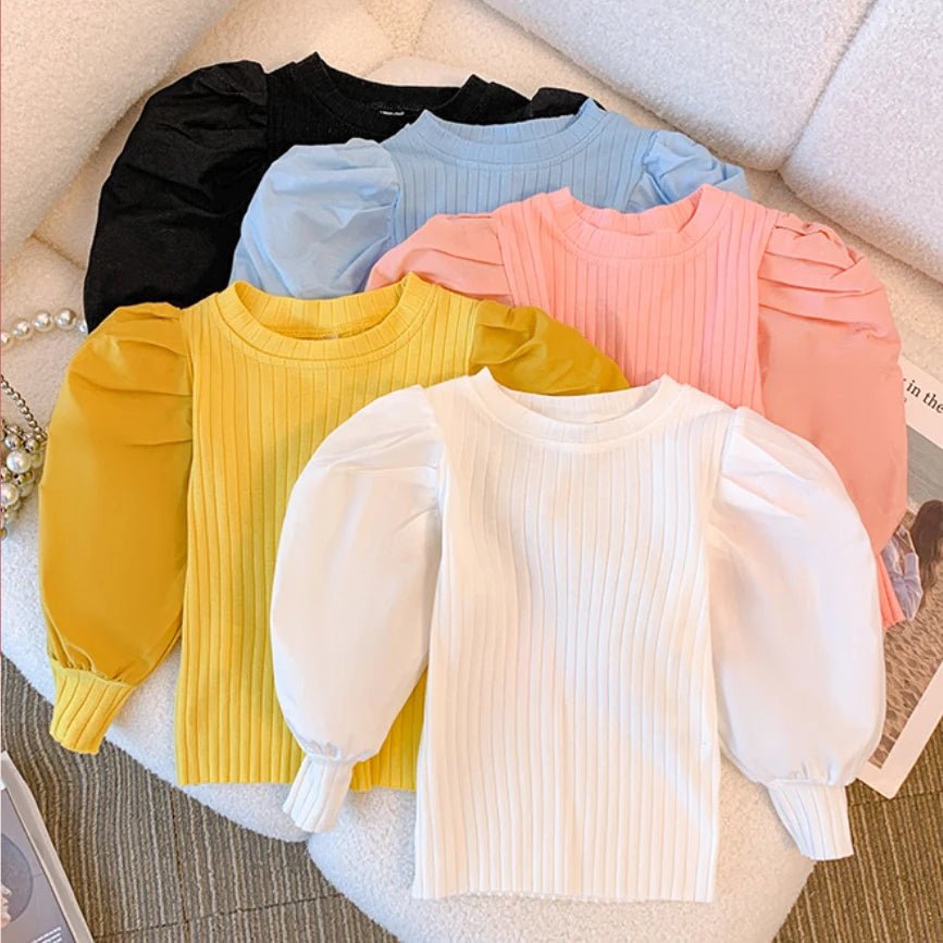 Girls White Long Sleeve T-shirt Shirt Princess Shirt for Tddler Girl Sweet Pullover Casual Shirt Children Tops Pullover - lily supply