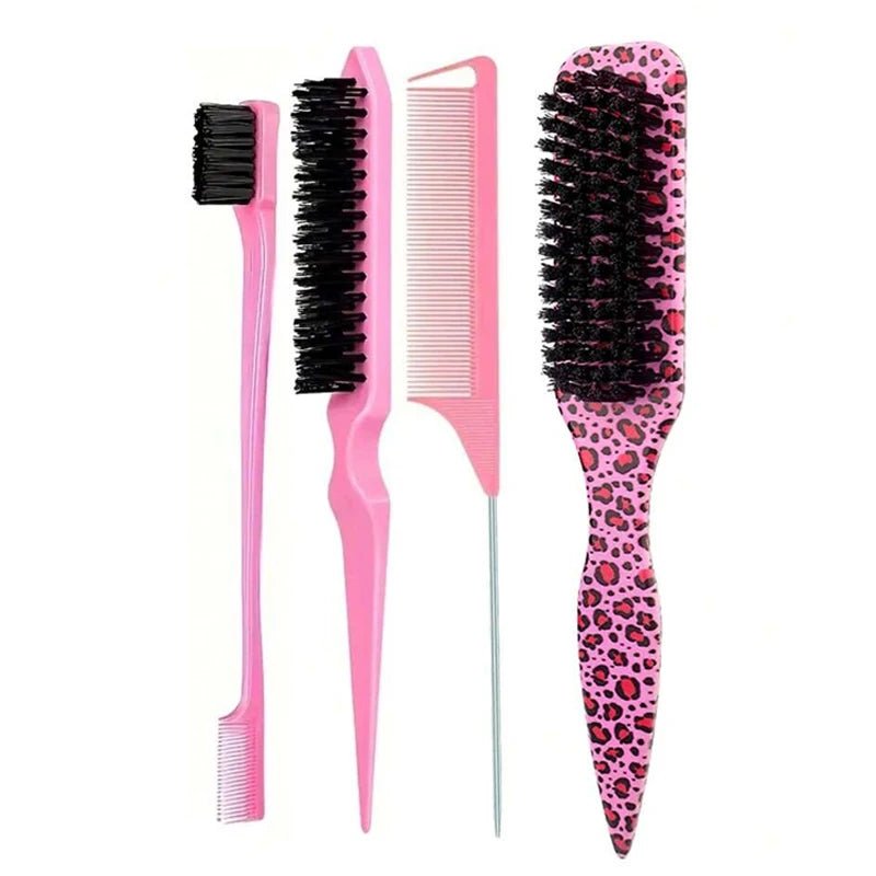 Bristle Slick Back Hair Brush - Sleek Ponytail Bun & Edge Control - lily supply