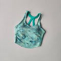 Women's Printed Sports Bra, High Impact Workout Top for Running & Yoga, Fashion Racerback Fitness Tank - lily supply