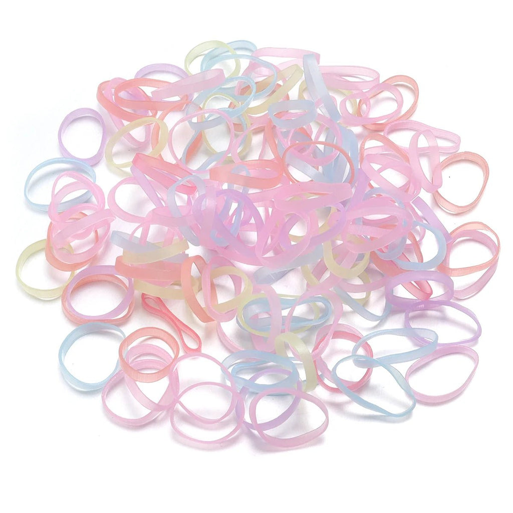 500pcs Colourful Small Disposable Elastic Hair Bands for Girls - lily supply