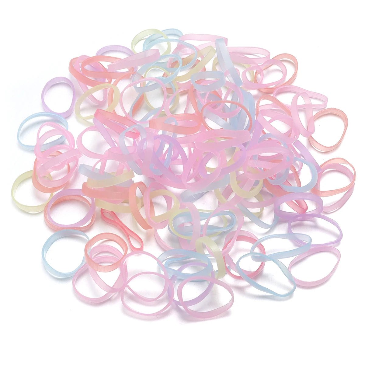 500pcs Colourful Small Disposable Elastic Hair Bands for Girls - lily supply