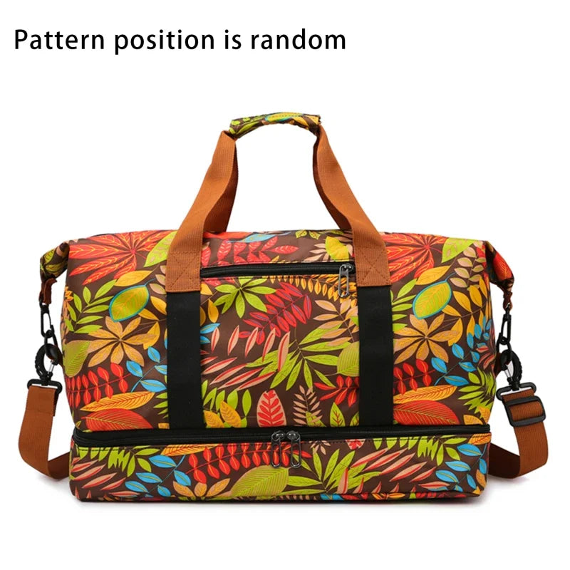 Travel Gym Bag Luggage Portable Fitness Shoulder Crossbody Handbags For Women Men  Outdoor Duffel Carry On Weekender Yoga Bag