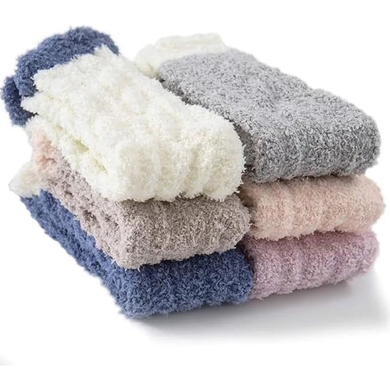Women's Warm Plush Thick Casual Socks – Cosy Fluffy Winter Socks - lily supply