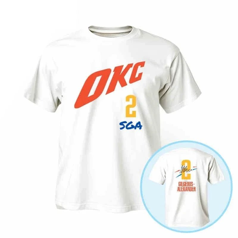 SGA, Williams & Holmgren Basketball Jersey – Casual Short Sleeve Fan Shirt - lily supply