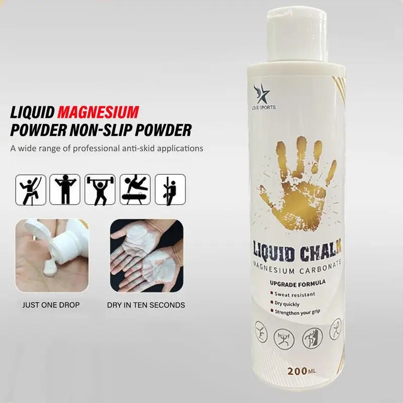 Sports Liquid Magnesium Grip Powder - Anti-Slip Cream for Gym Pole Dancing Climbing