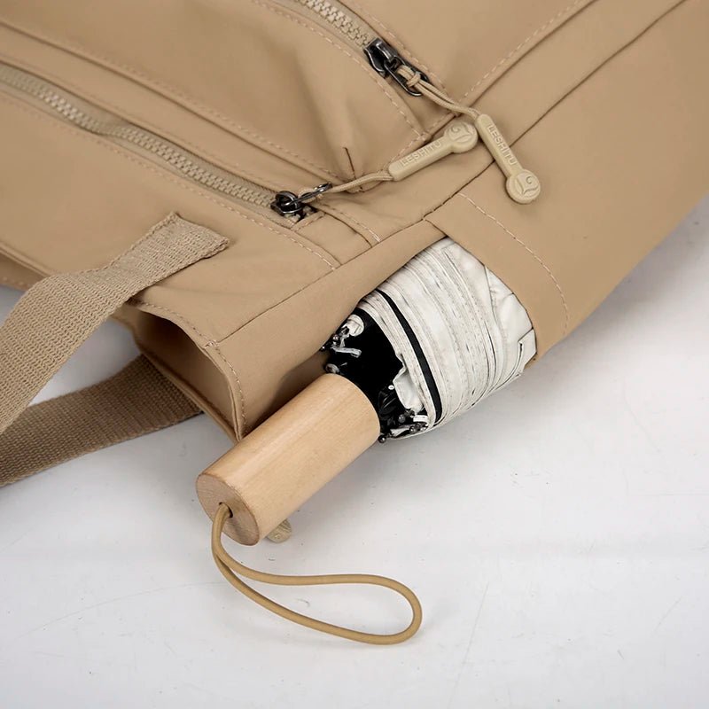Women's Waterproof Canvas Eco Shoulder Tote Bag - Work School Travel Shopping - lily supply