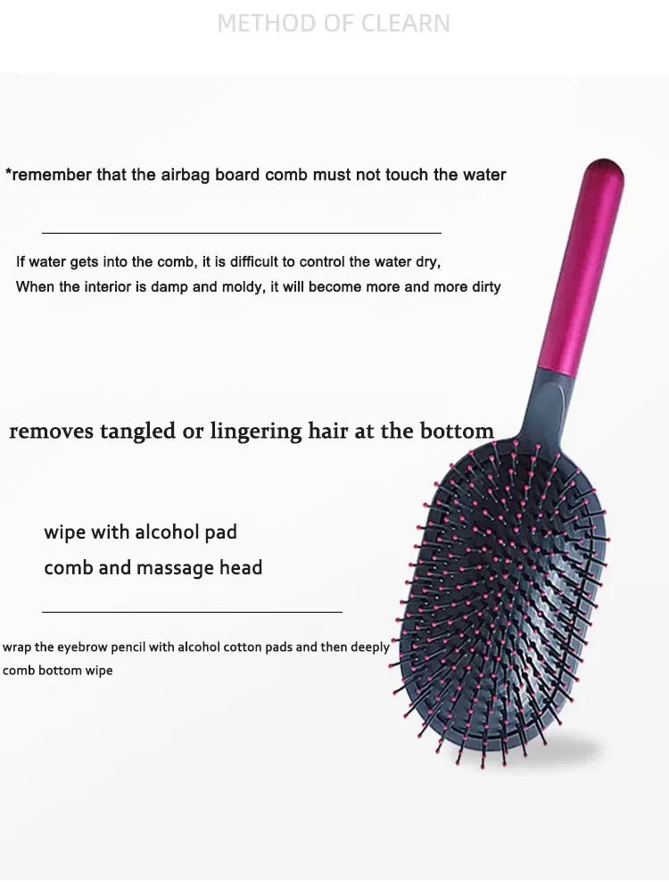 Airbag Scalp Massage Hairbrush - Wet Curly Detangle Salon Styling Comb - lily supply