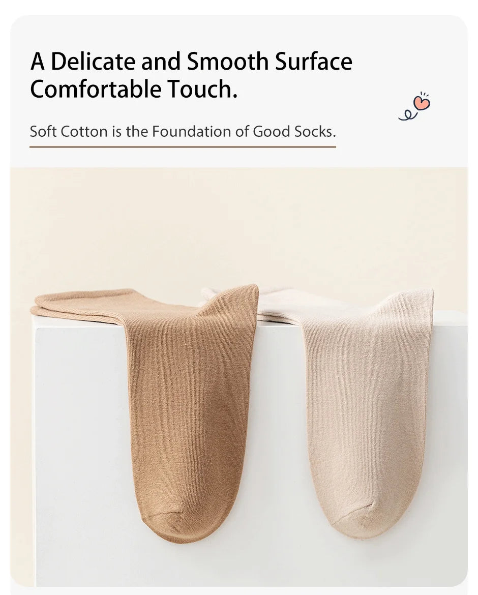 Women's Solid Colour Mid Tube Socks – Everyday Casual Socks