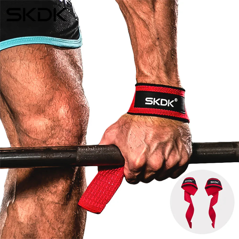 Weightlifting Wrist Straps & Deadlift Gloves - Barbell Dumbbell Anti-Slip Bands