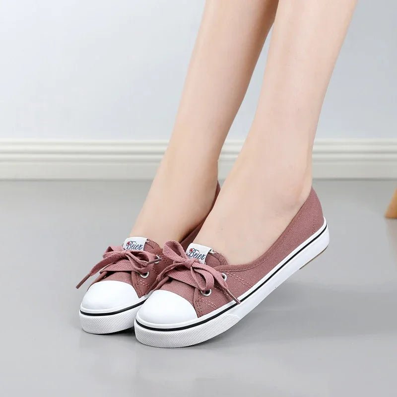 2023Sneakers Shoes for Women Zapatillas Mujer Solid Sapatilha Feminina Zapatilla Tenis Feminino Lace - up White Chaussures Plates - lily supply
