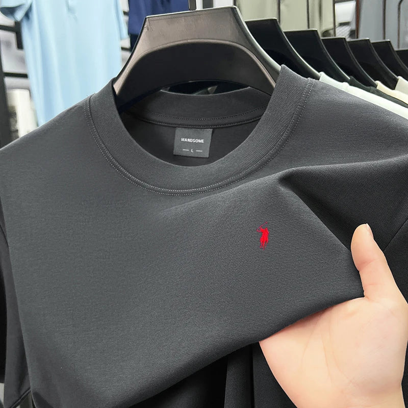Men's 100% Cotton Breathable Round Neck T-Shirt