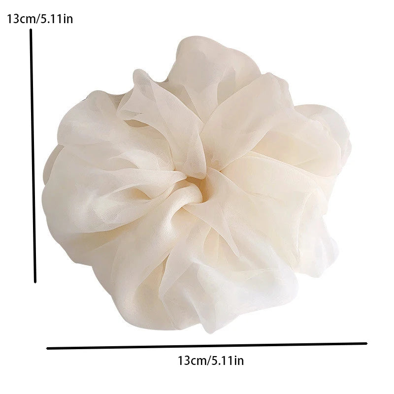 Large Mesh Hair Rope Scrunchie - Simple High Ponytail Hair Tie