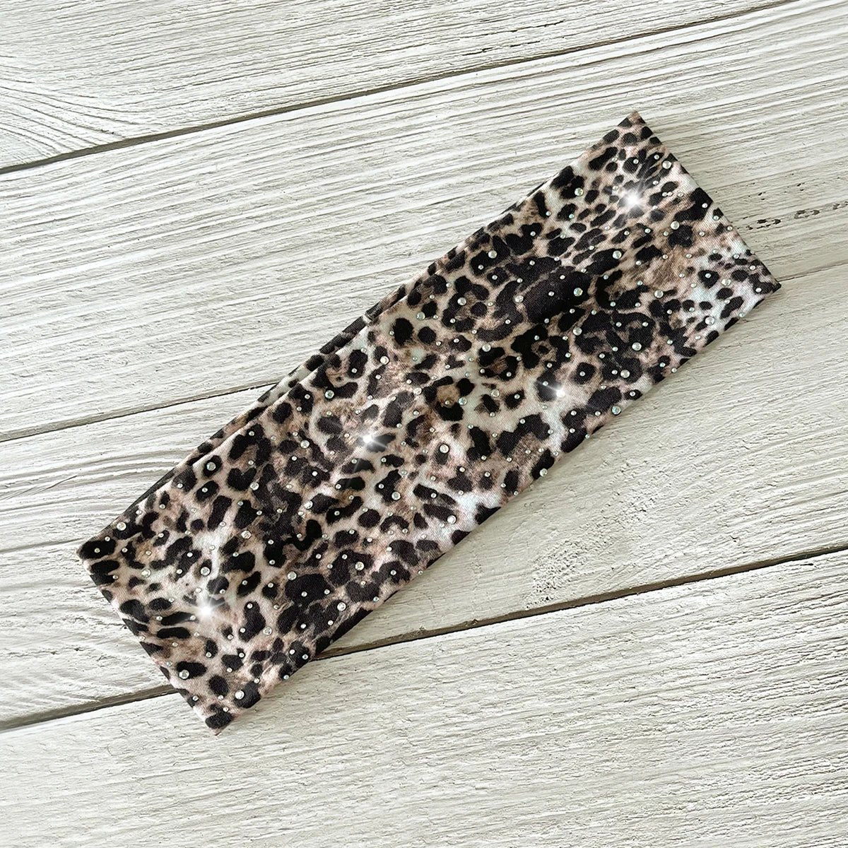 1pc Fashion Women Headband Rhinestone Leopard Printed Hairband Hair Accessories For Lady Girls Shopping Face Wash Turban Bandana - lily supply