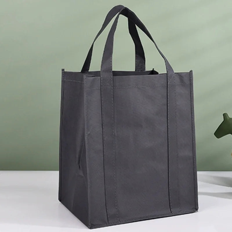 Non-Woven Foldable Reusable Tote Bag - Large Capacity Eco Shopping Bag
