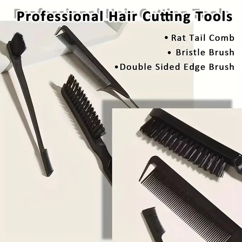 Bristle Slick Back Hair Brush - Sleek Ponytail Bun & Edge Control - lily supply