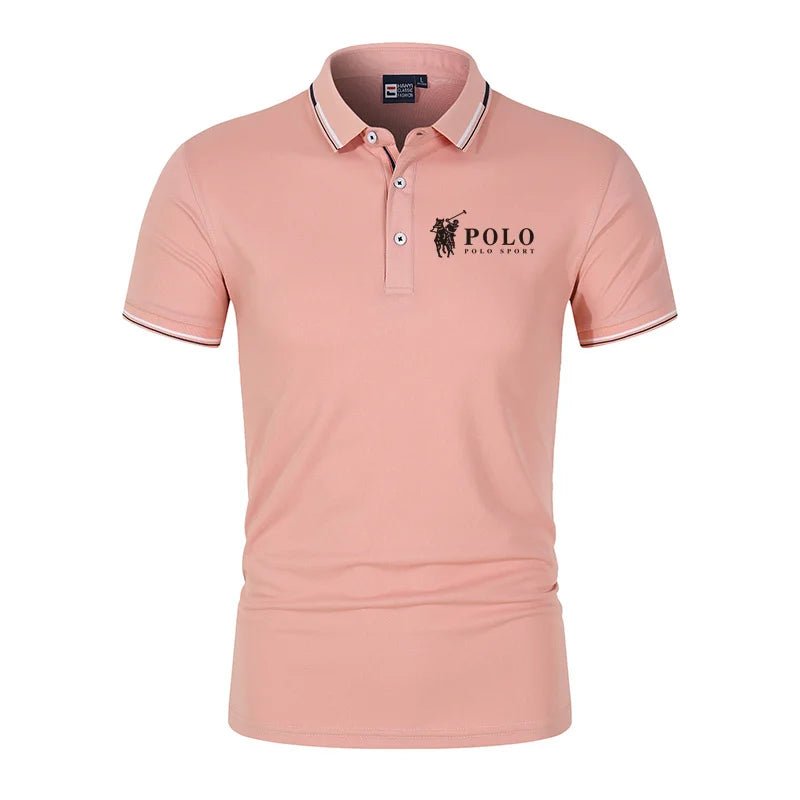 Men's summer polo shirt, breathable, casual, business fashion, sports, short sleeved, men's clothing - lily supply