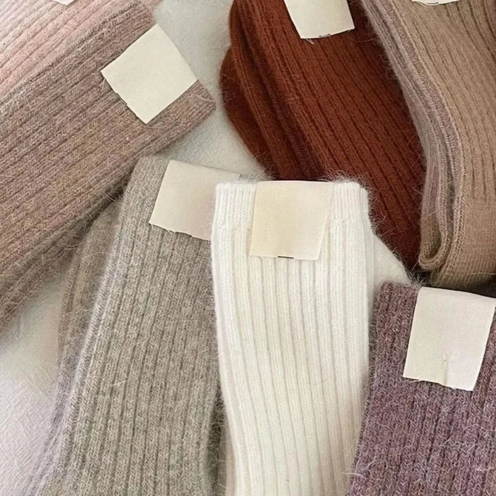 Women's Cashmere Wool Thermal Long Socks - Harajuku Style Winter Warm Sox - lily supply