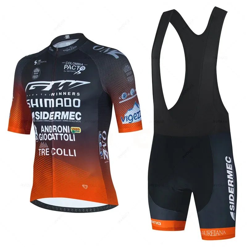 Men's Cycling Jersey & 19D Bib Set – Short Sleeve Maillot Culotte Kit - lily supply