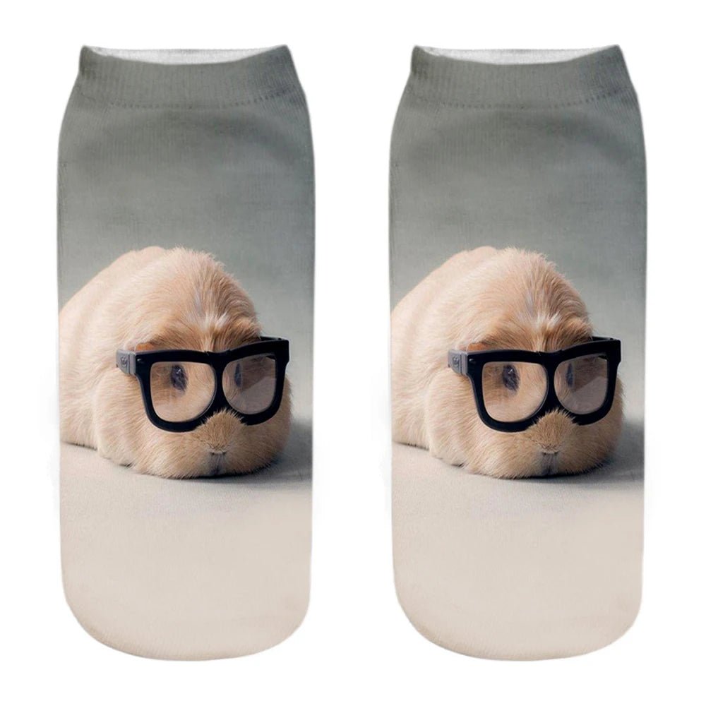 Women's 3D Animal Print Kawaii Funny Socks – Novelty Casual Socks - lily supply