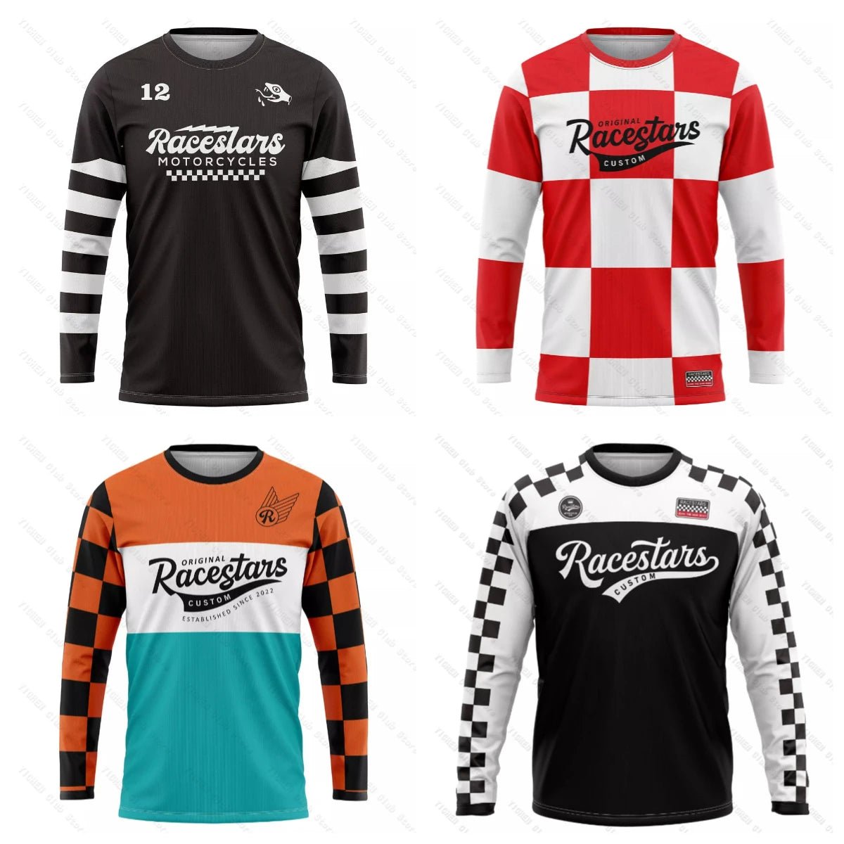Men's Motocross MTB Cycling Jersey | Long Sleeve Mountain Bike Shirt - Men's Clothing - lily supply