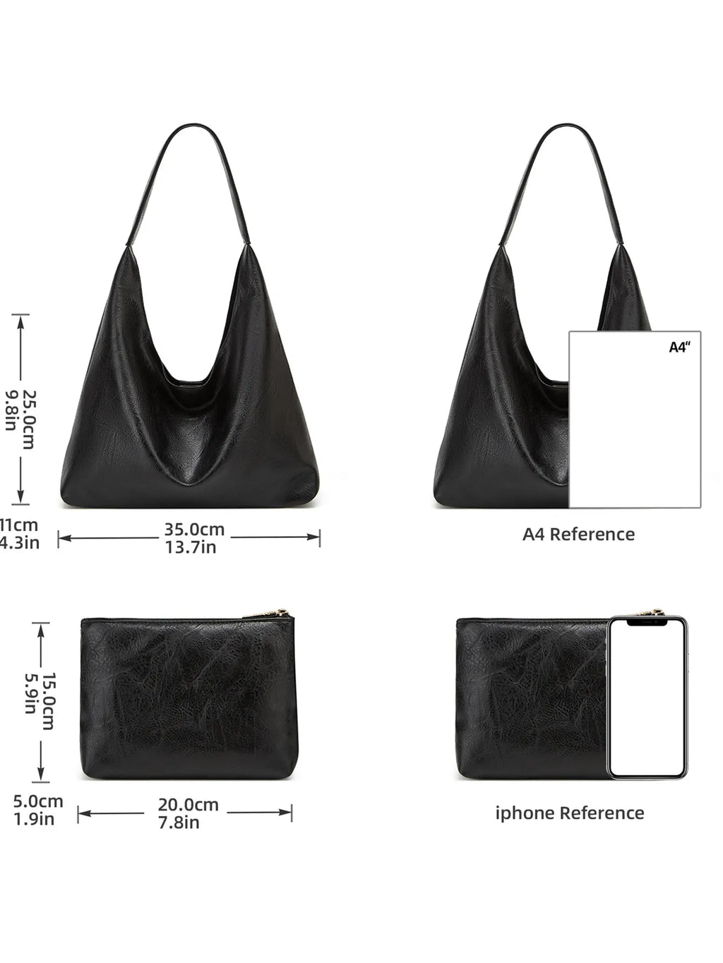 Women's Retro Simple Large Shoulder Tote Bag - Casual Handbag - lily supply