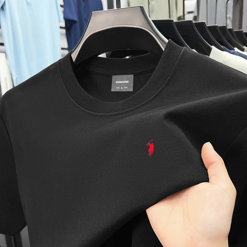 Men's 100% Cotton Breathable Round Neck T-Shirt