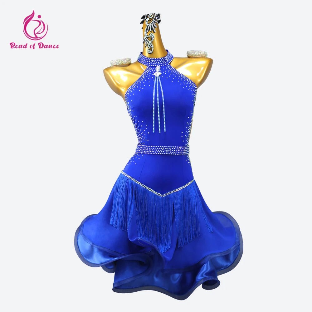 Women's Dress Latin Dance Suit Girls Ballroom Stage Costume Female Clothes 2026 Sexy Elegant Evening Short Skirt Girls Prom Wear - lily supply