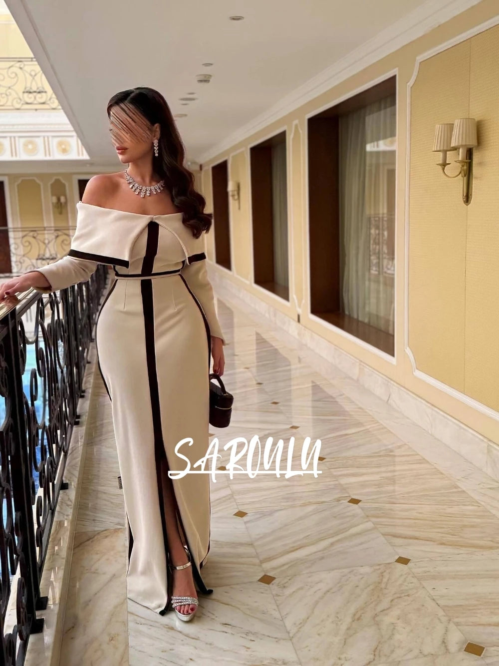 Women's Off Shoulder Maxi Formal Gown