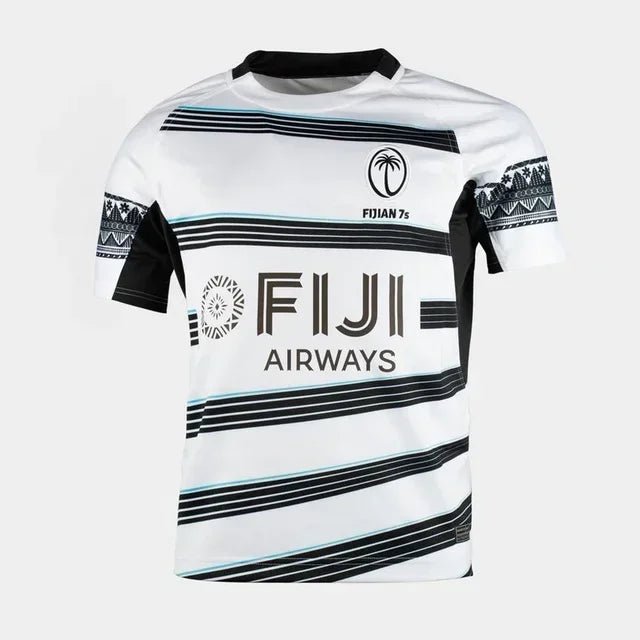 Men's rugby T-shirt, home jersey, Fiji 7S, round neck men's top - lily supply