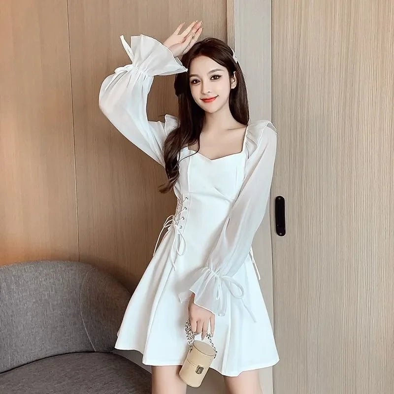 Female Dresses Coquette Women's DressSilk Satin Chiffon Sexy Black Holiday New Features Korean Style Clothing Cheap Casual X In - lily supply