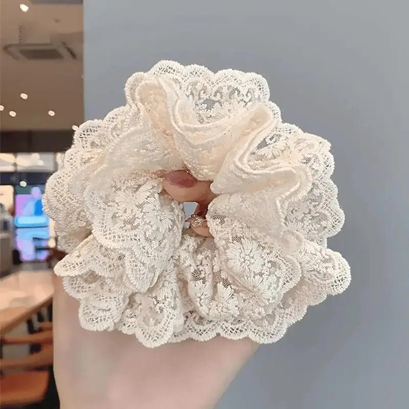 Four Layered Hair Scrunchie - Elastic Ponytail Holder Headband - lily supply