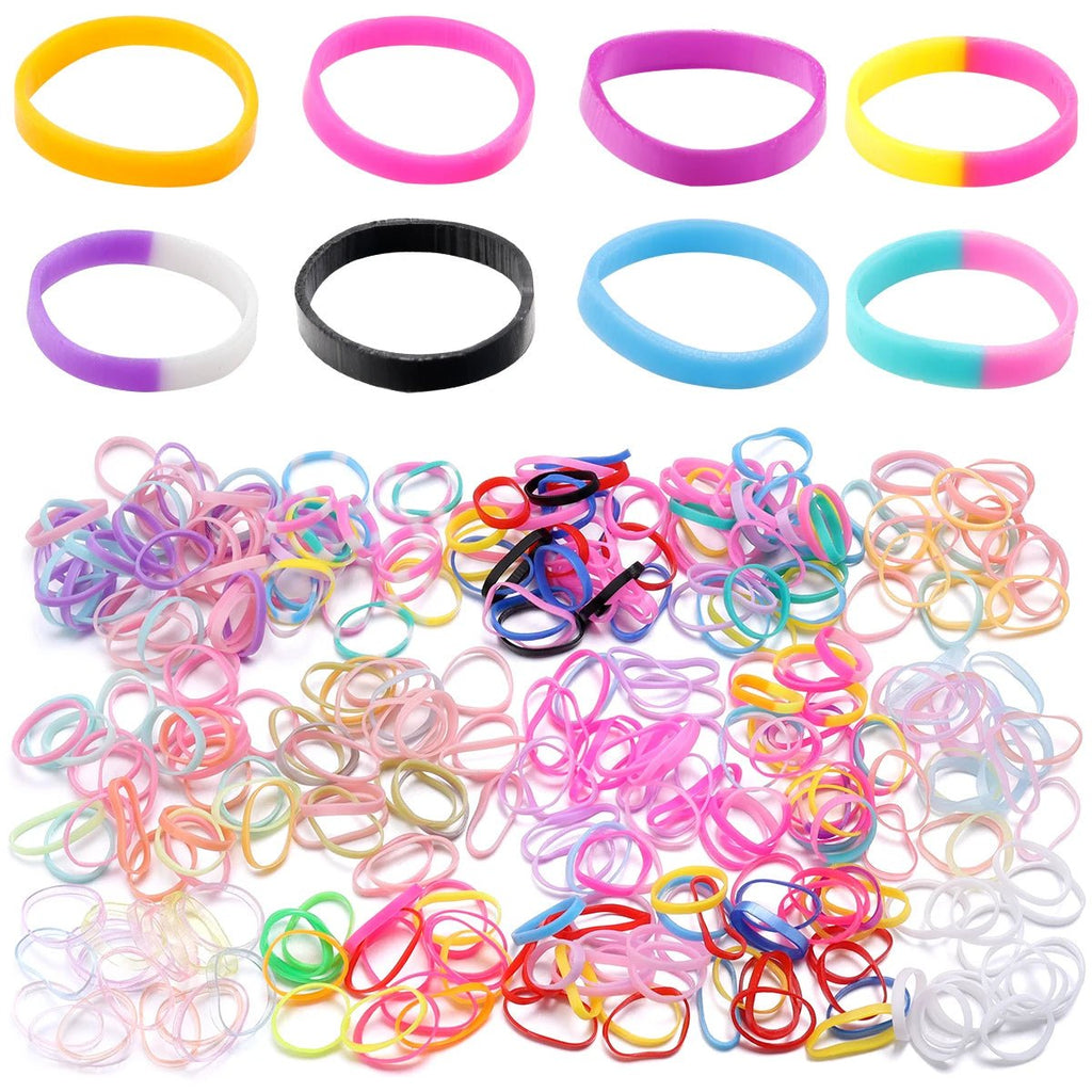 500pcs Colourful Small Disposable Elastic Hair Bands for Girls - lily supply