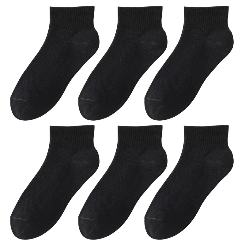 Women's 100% Cotton Short Sports Socks - 6 Pairs Breathable Mesh Low Top - lily supply