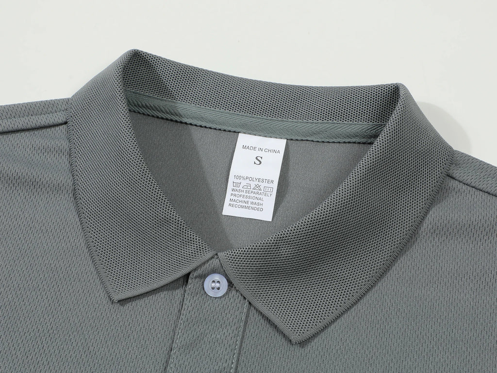 Men's Summer Solid Short Sleeve Polo Shirt