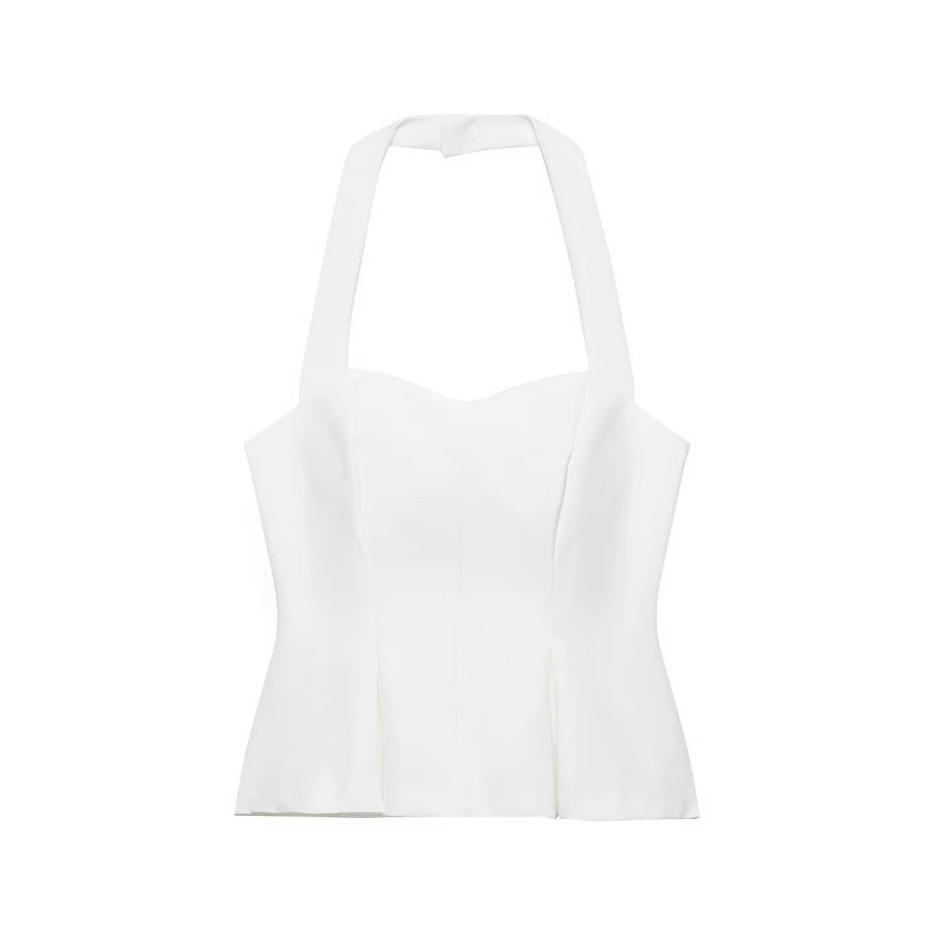 Women Black Sexy High Street Halter Tops Summer New Female Trendy Vacation Slim Backless Camisoles Lady Casual Chic Vest Tops