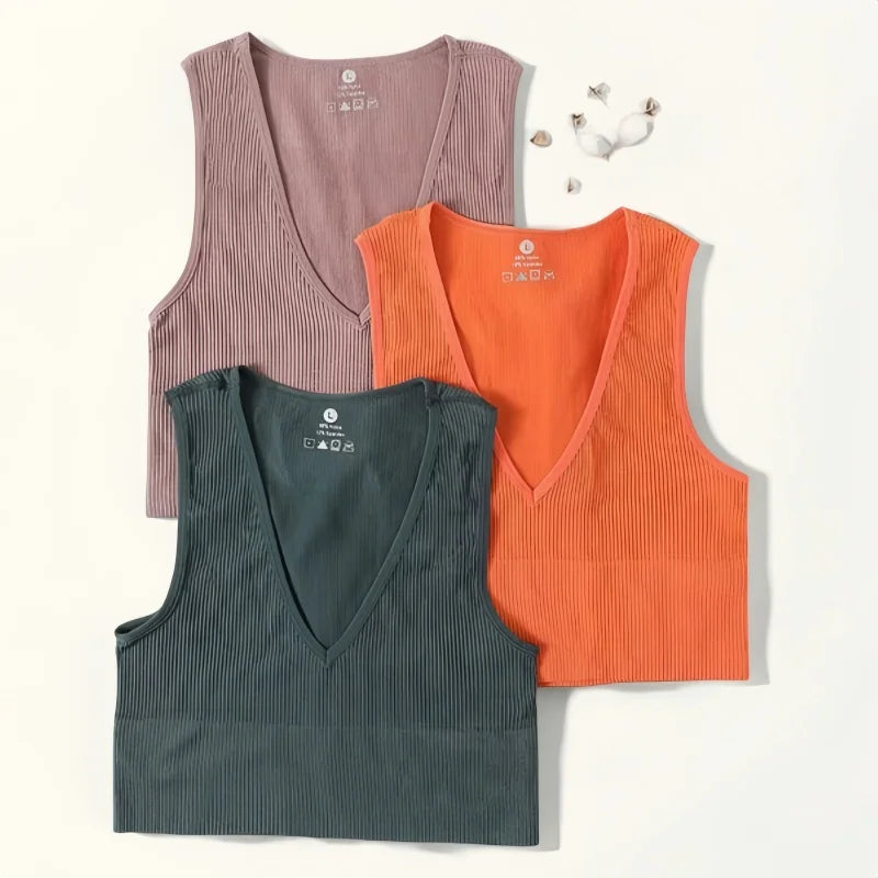 Women's V-Neck Seamless Bra Camisole
