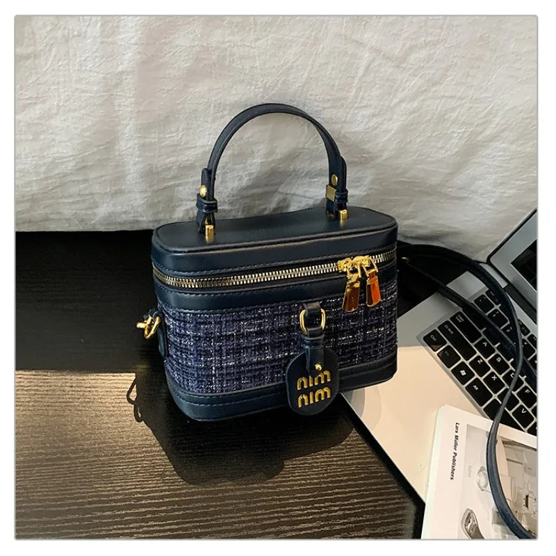 2026 New Arrival Women's Retro Box Bag Trendy Color Block Design, Versatile Top-handle/Shoulder/Crossbody Bag Compact & Stylish