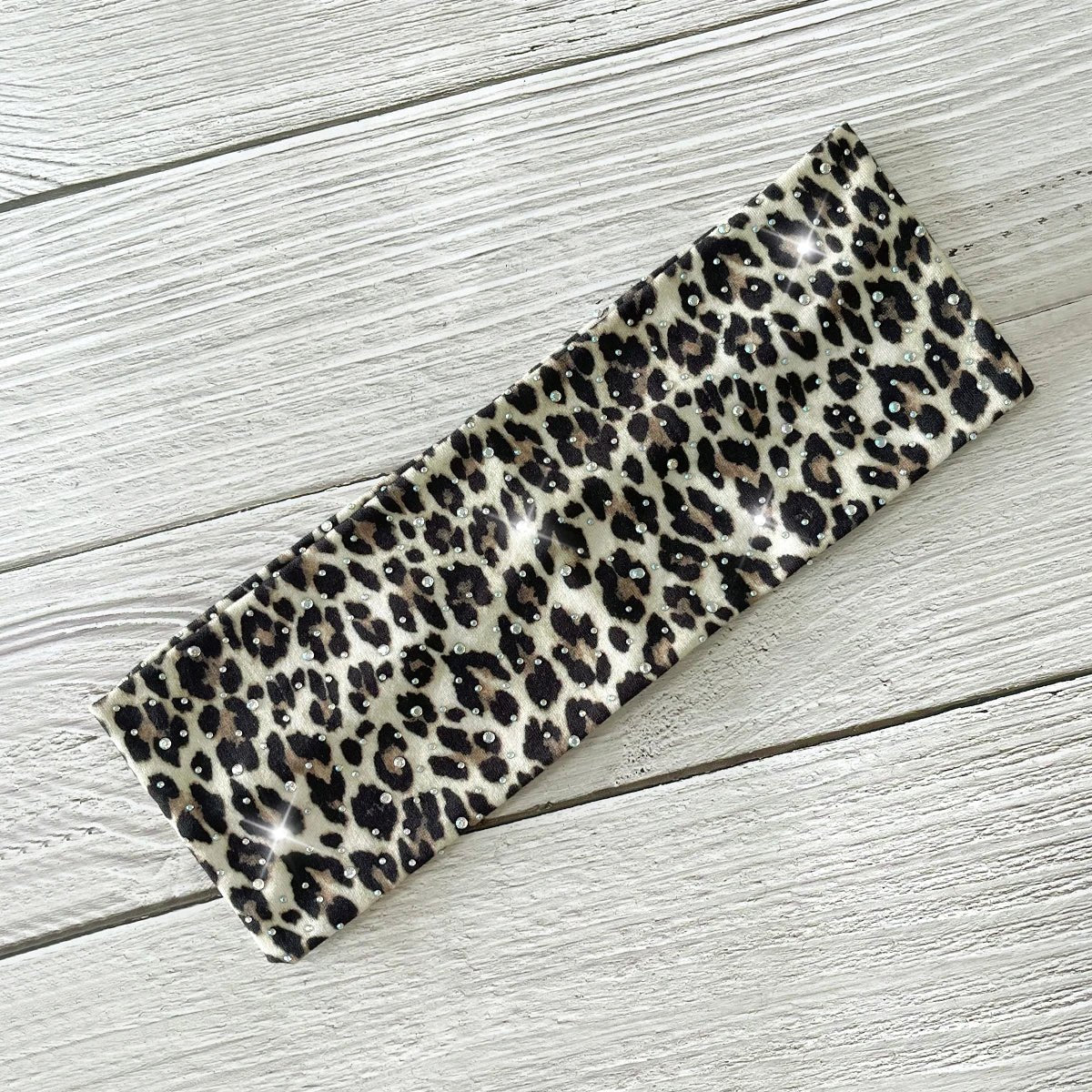 1pc Fashion Women Headband Rhinestone Leopard Printed Hairband Hair Accessories For Lady Girls Shopping Face Wash Turban Bandana - lily supply