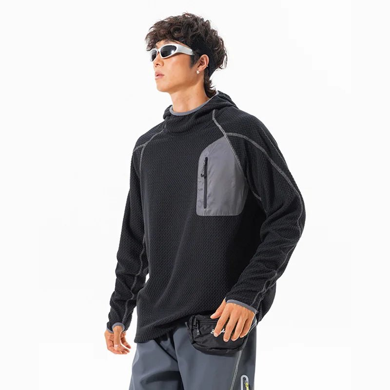 Outdoor Sport Hoodie Men Women Loose Casual Pullover Hooded Sweatshirts Couple Quick Dry Long Sleeve T Shirt Topslily supply