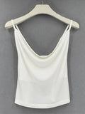 White Basic Women Silk Satin Tops Vest Summer Sexy Camis Tank For Ladies Strappy Camisole Top Shirts Fairy Grunge Femme Clothes