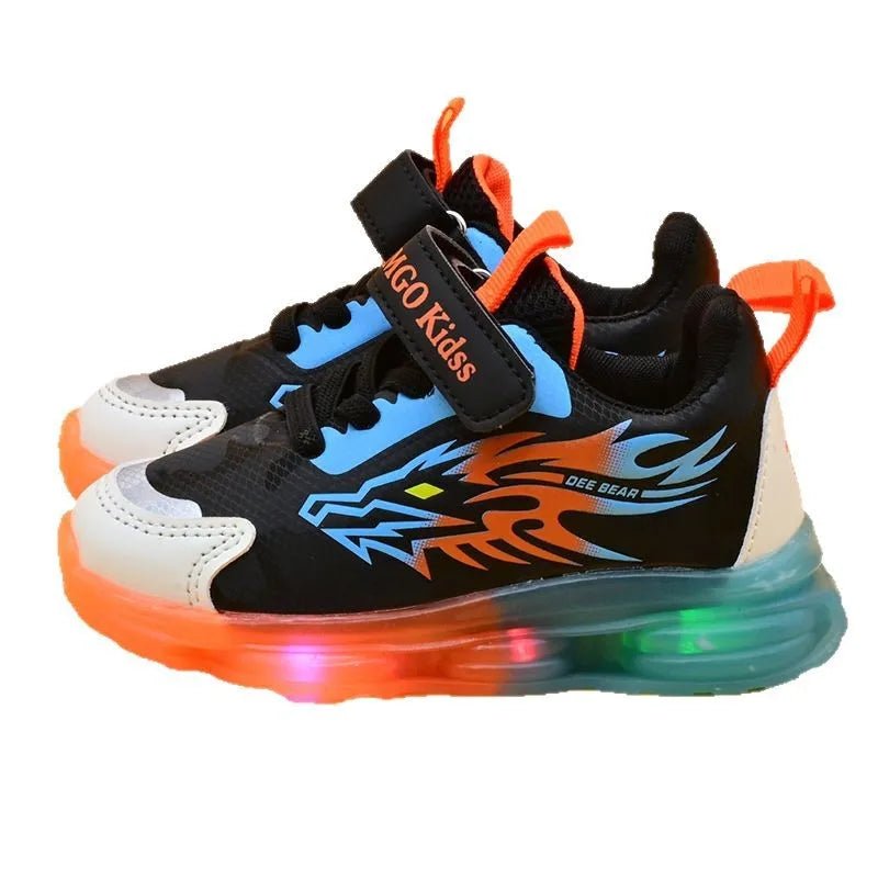 Fashion Girls' Sneaker 2025spring New Kids LED Light Shoes Anti Slip Boys Basketball Shoes Soft Soled Girls Casual Shoes Zapatos - lily supply
