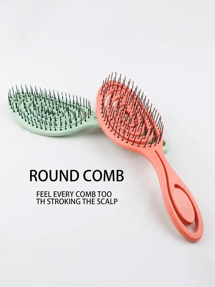 Bristle Nylon Hair Massage Comb - Curly Detangle Salon Hairbrush - lily supply