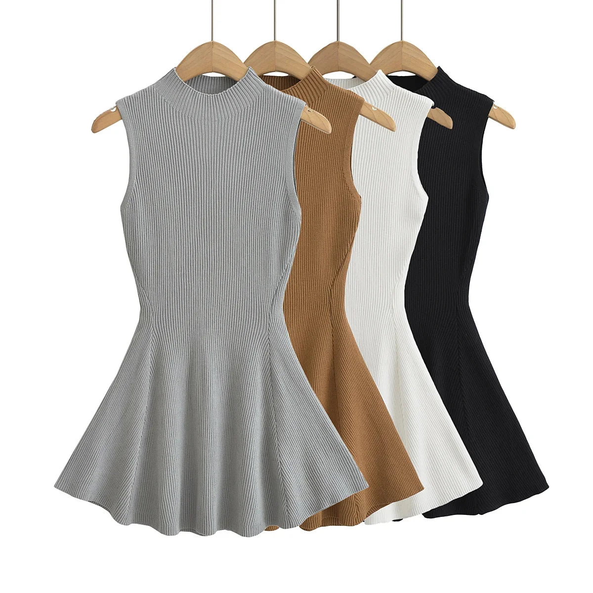 Women's Sleeveless Knit Bodycon Mini Dress