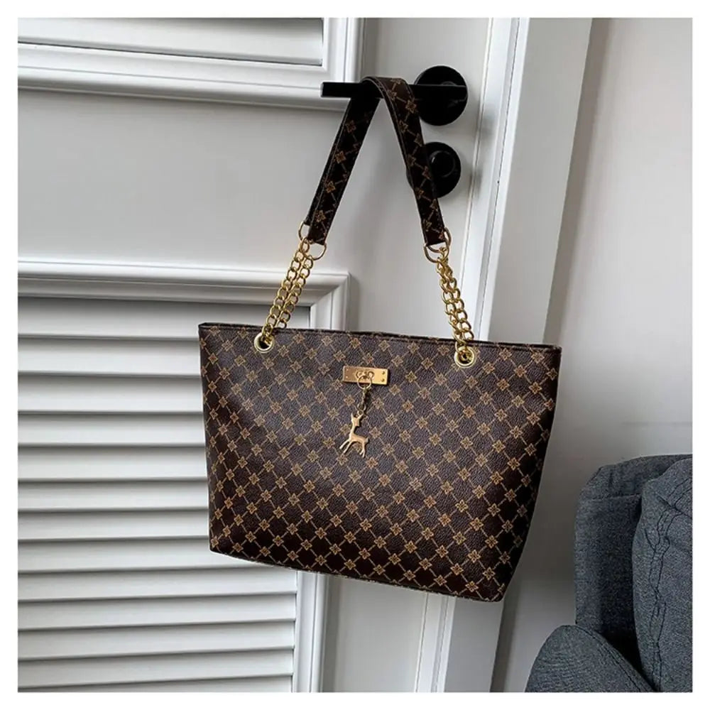 Women's Luxury Print Tote Bag - Large Capacity Fashion Shoulder Purse