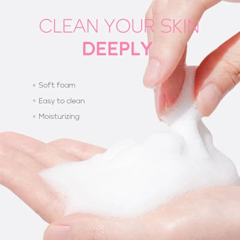 Vitamin C Facial Cleanser Skin Deep Cleansing Moisturizing Blackhead Removal skincare Face Wash Foam Face Cleanser Skin Care - lily supply