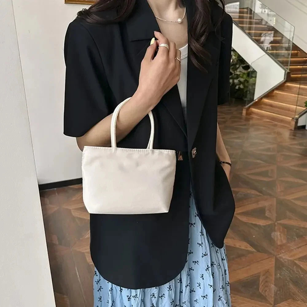 Women's Mini Nylon Tote Bag - Waterproof Shoulder Bag