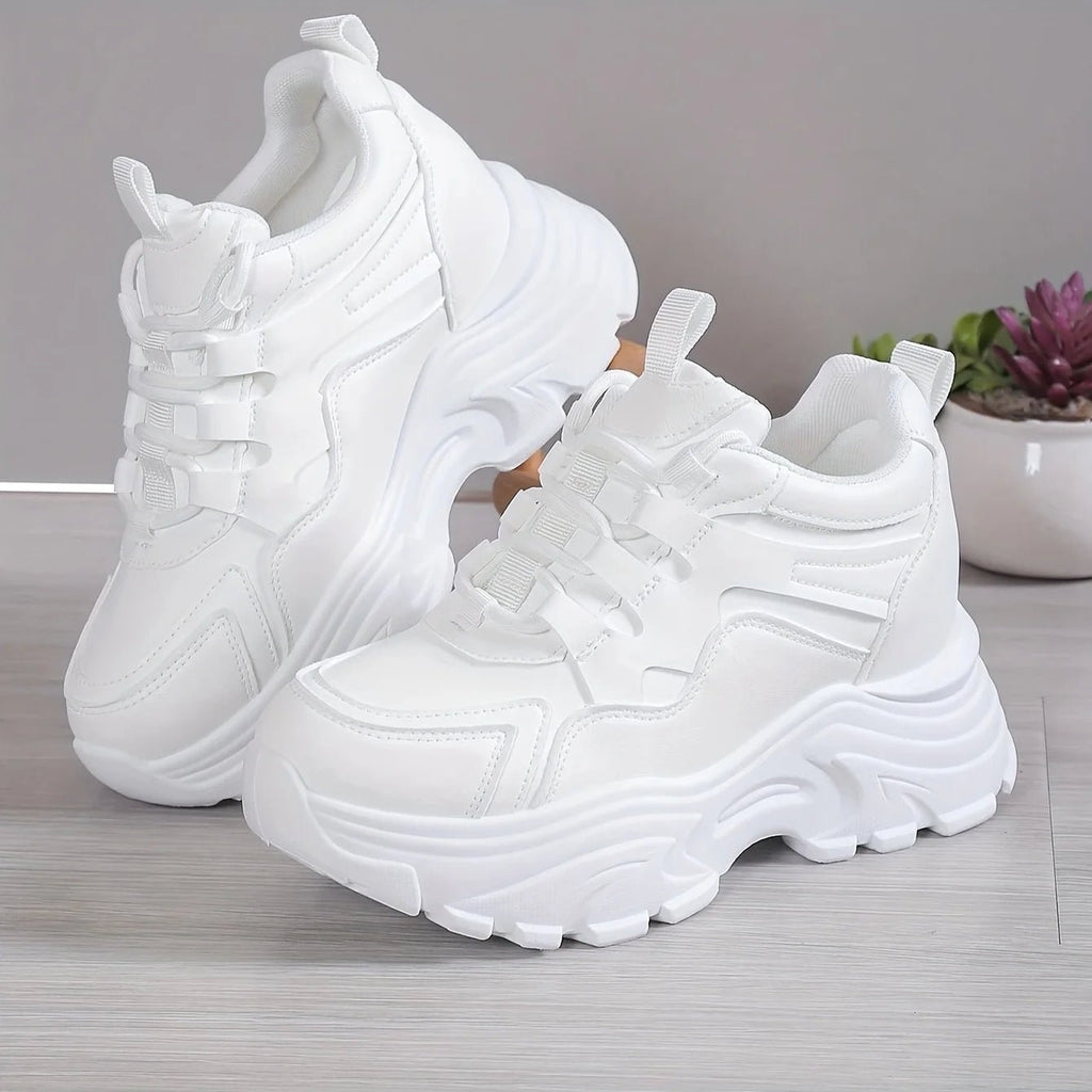 Women's Casual Sports Shoes - Elegant for All Seasons ,lightweight Comfortable Platform Sneaker,white Shoe All - match - lily supply