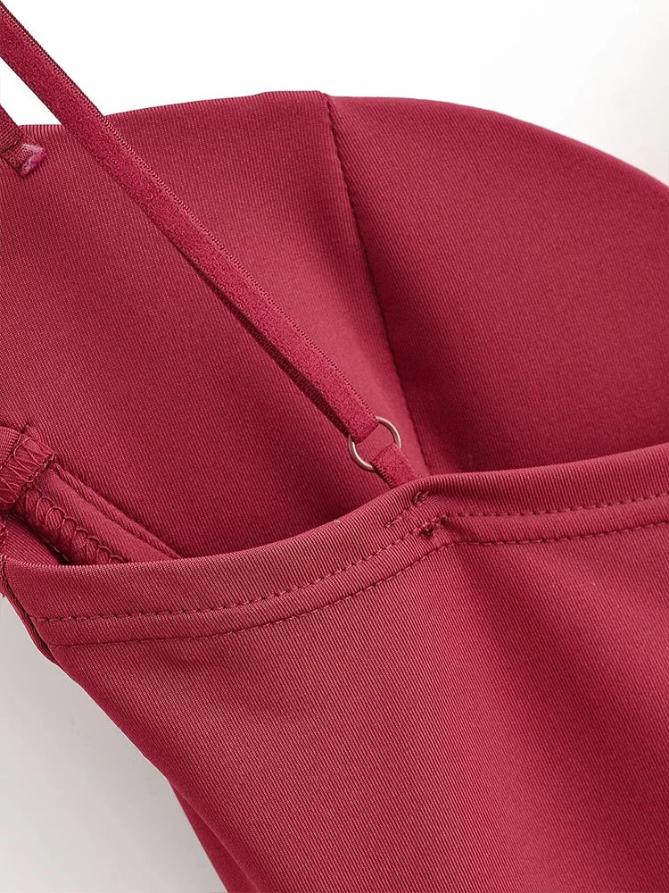 Women's V-Neck Spaghetti Strap Camisole Bra Top