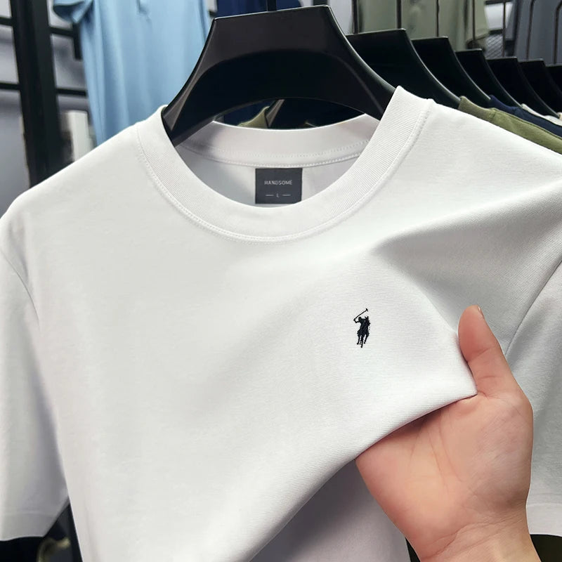 Men's 100% Cotton Breathable Round Neck T-Shirt