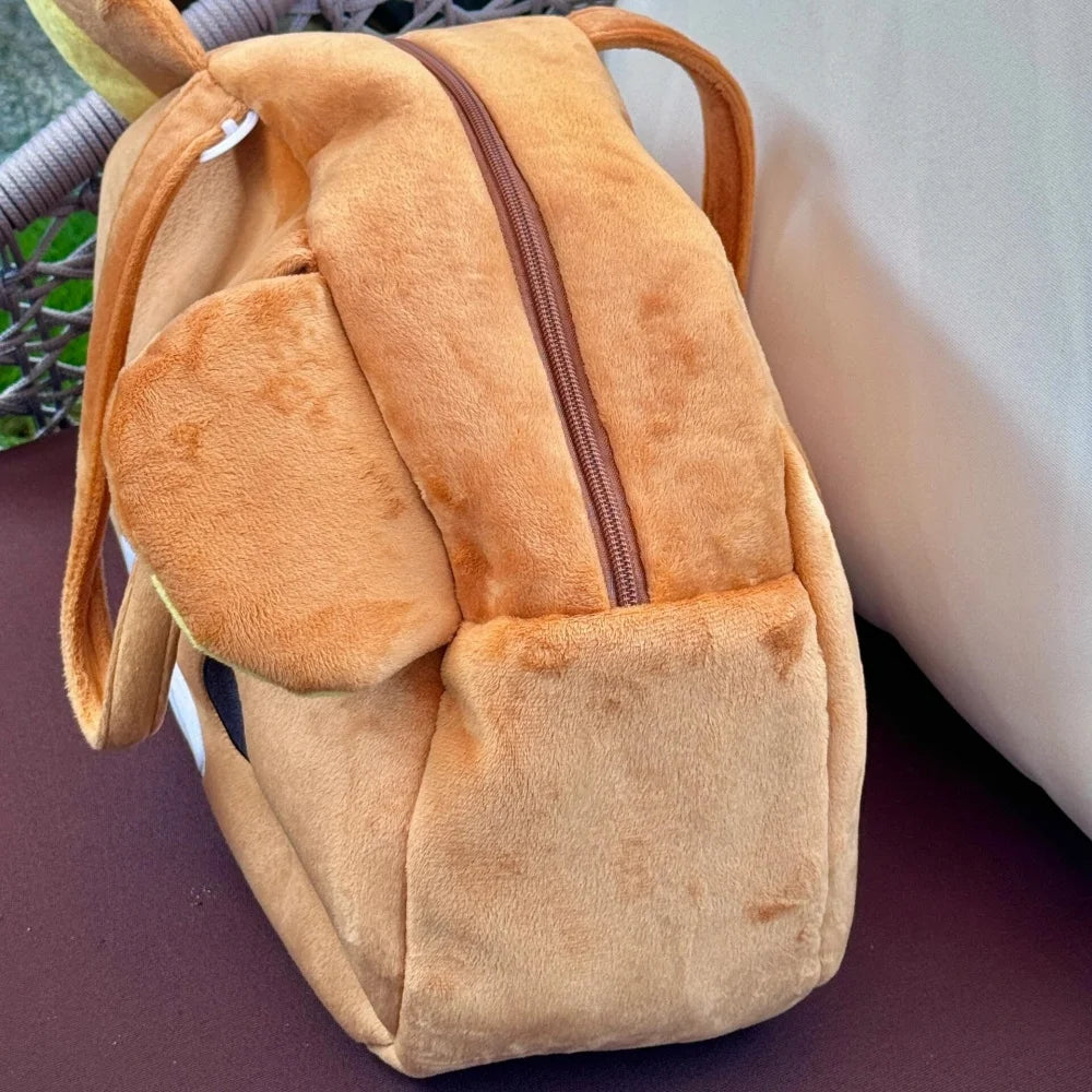 Kawaii Rilakkuma Plush Tote Bag - Cute Bear Cartoon Shoulder Bag